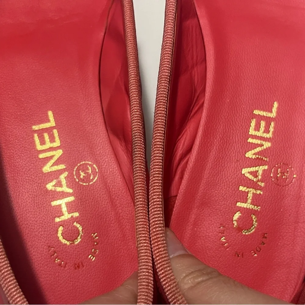 CHANEL Women's Vibrant Red Flats
